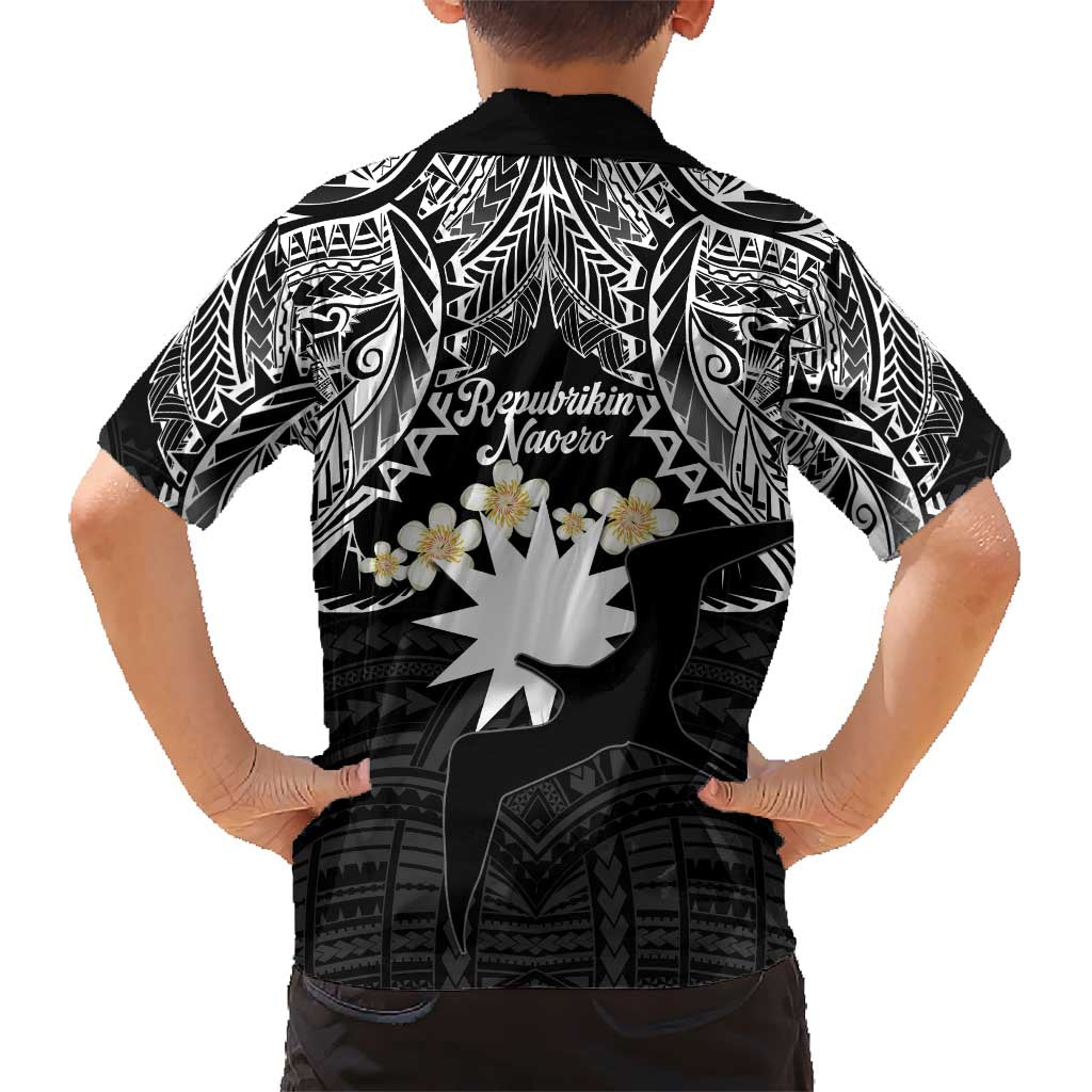 Ekamowir Omo Nauru Kid Hawaiian Shirt Naoero Twelve-pointed Star Polynesian Tattoo