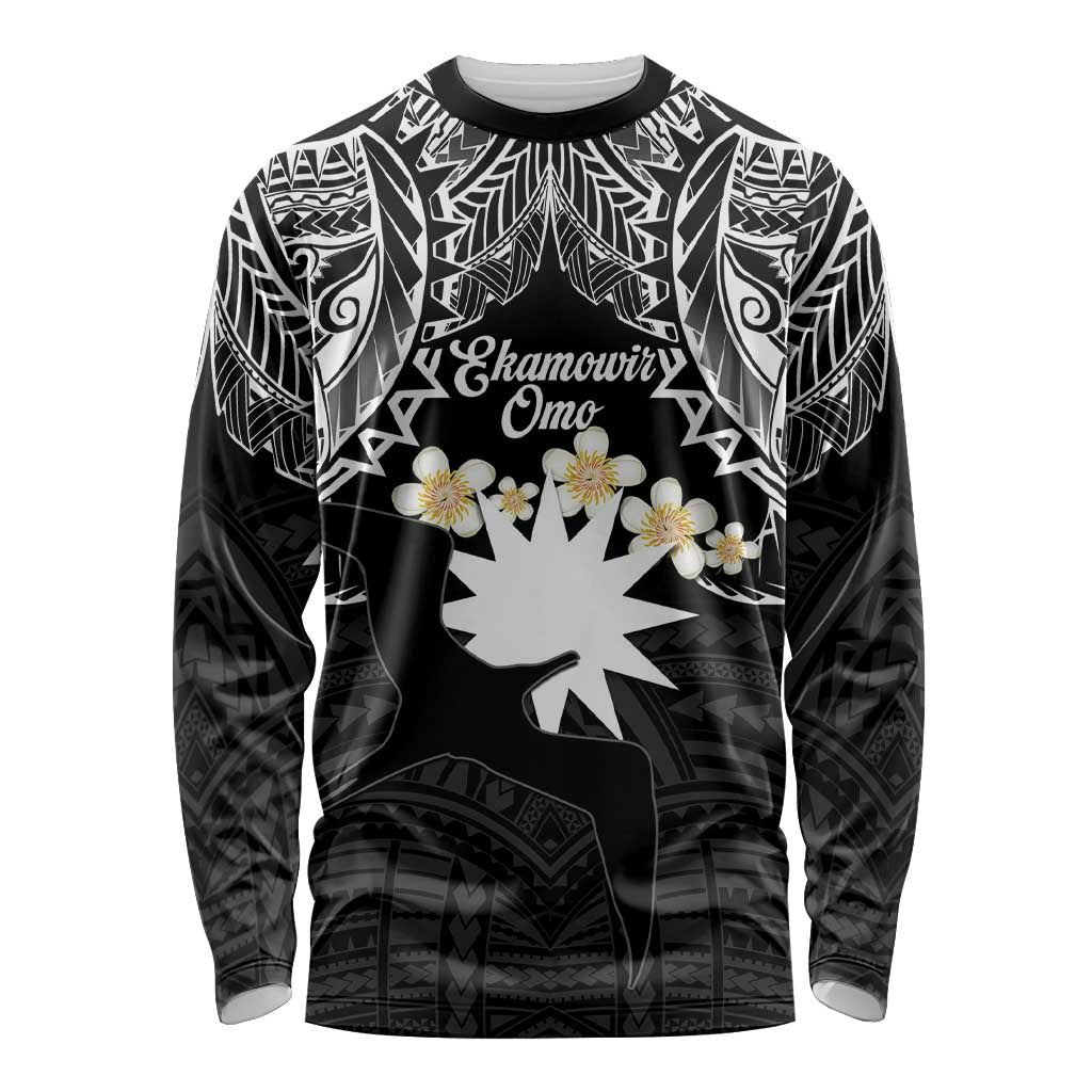 Ekamowir Omo Nauru Long Sleeve Shirt Naoero Twelve-pointed Star Polynesian Tattoo