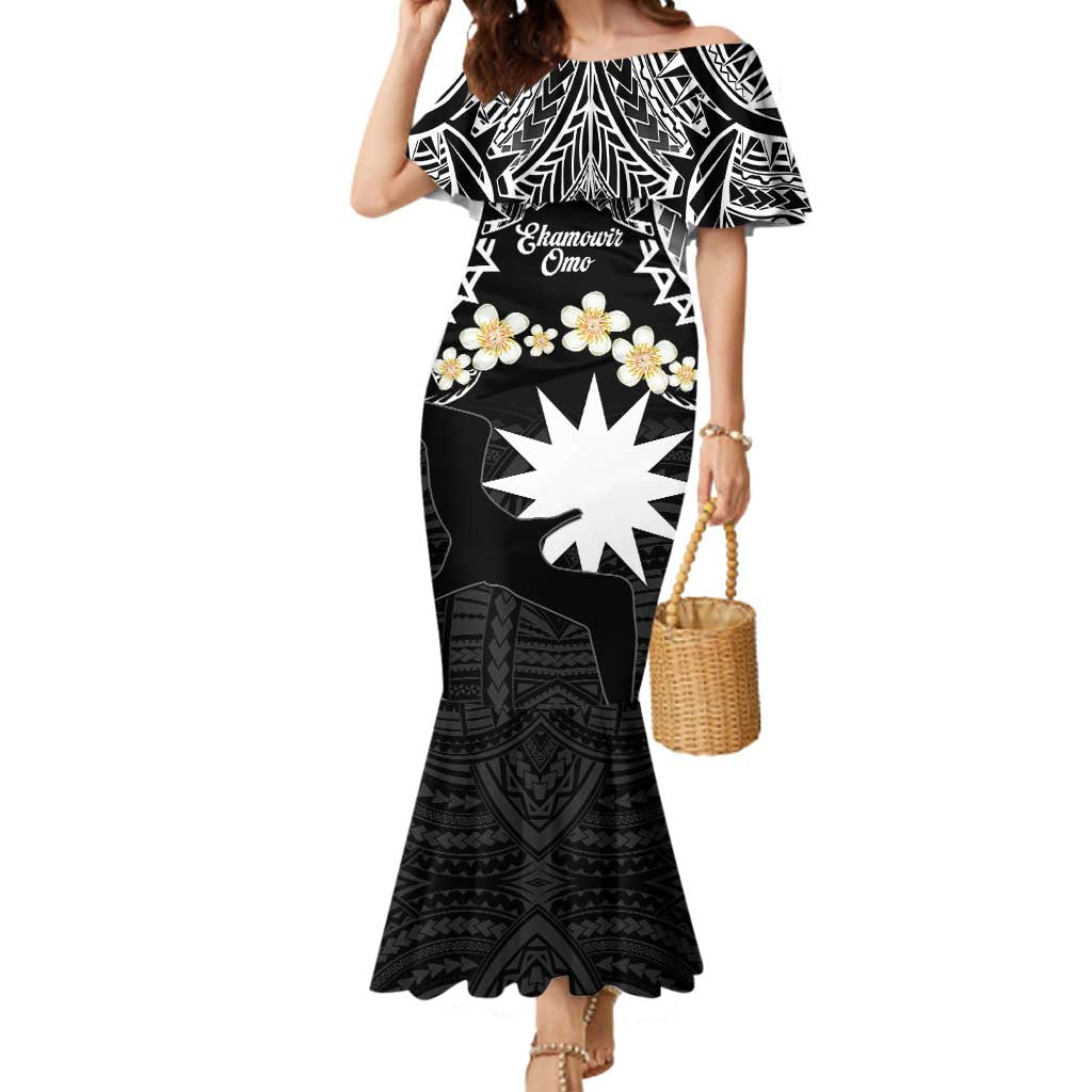 Ekamowir Omo Nauru Mermaid Dress Naoero Twelve-pointed Star Polynesian Tattoo