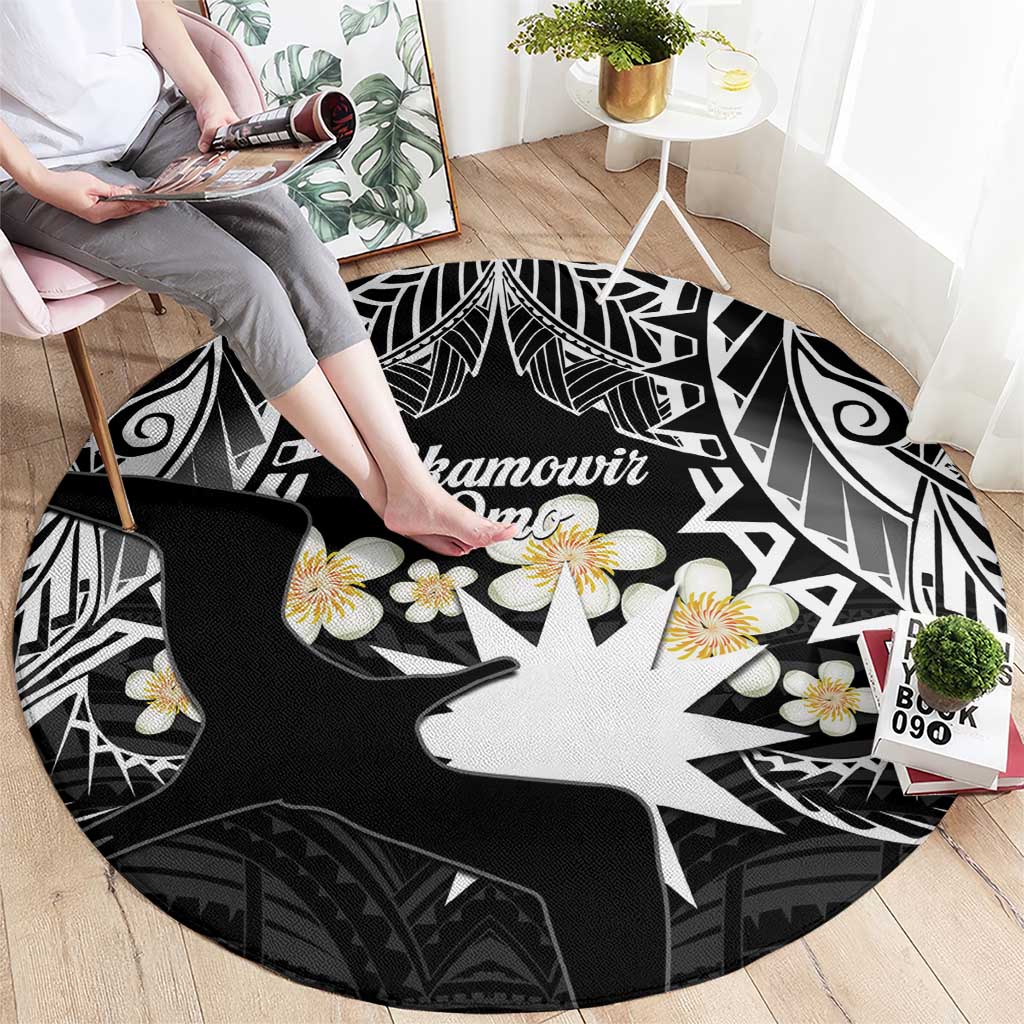 Ekamowir Omo Nauru Round Carpet Naoero Twelve-pointed Star Polynesian Tattoo