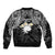 Ekamowir Omo Nauru Sleeve Zip Bomber Jacket Naoero Twelve-pointed Star Polynesian Tattoo