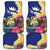 Nauru Independence Day Car Mats Coat Of Arms With Tropical Flowers