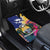 Nauru Independence Day Car Mats Coat Of Arms With Tropical Flowers