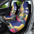 Nauru Independence Day Car Seat Cover Coat Of Arms With Tropical Flowers