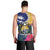 Nauru Independence Day Men Tank Top Coat Of Arms With Tropical Flowers