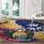 Nauru Independence Day Round Carpet Coat Of Arms With Tropical Flowers