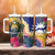 Nauru Independence Day Tumbler With Handle Coat Of Arms With Tropical Flowers