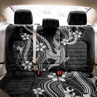 Black Aloha Hawaii Back Car Seat Cover Polynesian Shark Tattoo With Plumeria - Polynesian Pride