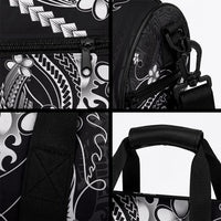 Black Aloha Hawaii Duffle Bag Polynesian Shark Tattoo With Plumeria