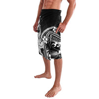 Black Aloha Hawaii Lavalava Polynesian Shark Tattoo With Plumeria - Polynesian Pride