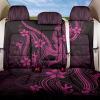 Pink Black Aloha Hawaii Back Car Seat Cover Polynesian Shark Tattoo With Plumeria - Polynesian Pride