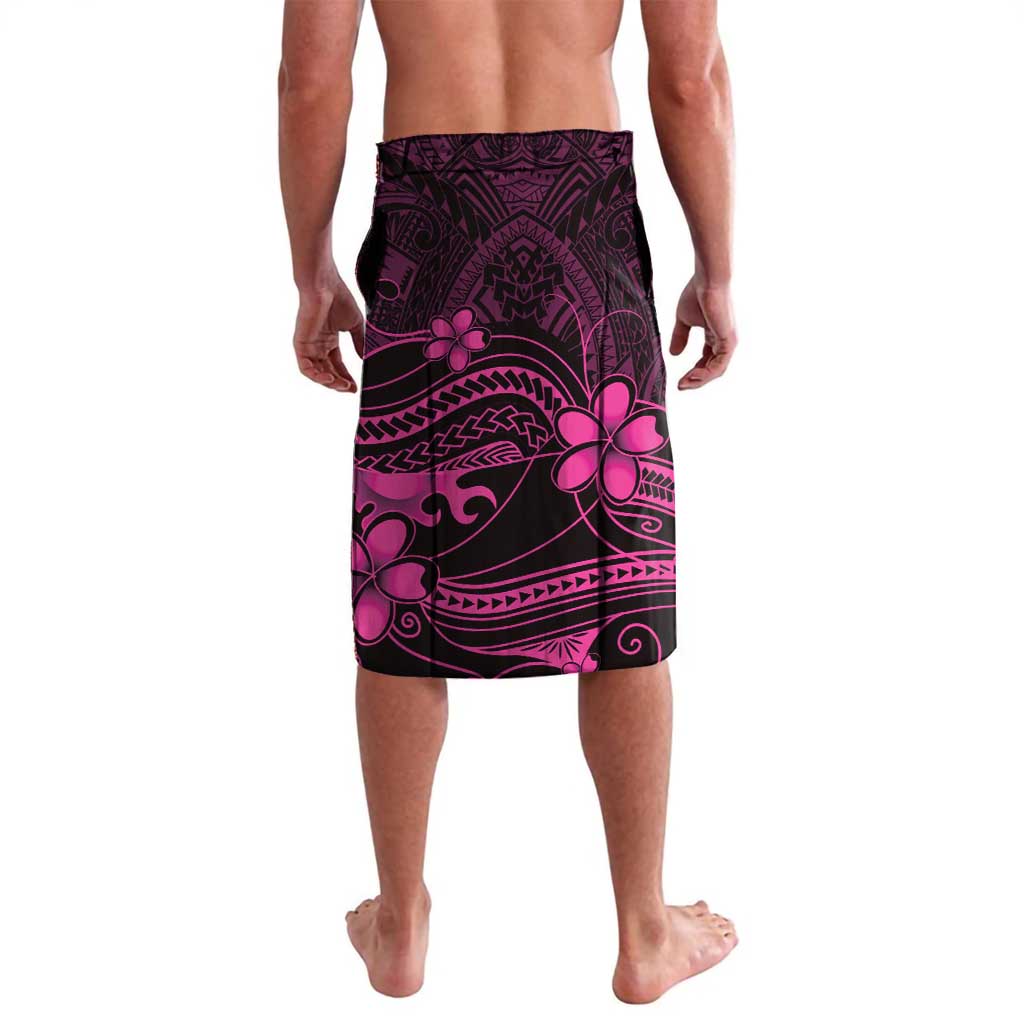 Pink Black Aloha Hawaii Lavalava Polynesian Shark Tattoo With Plumeria - Polynesian Pride