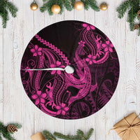 Pink Black Aloha Hawaii Tree Skirt Polynesian Shark Tattoo With Plumeria - Polynesian Pride