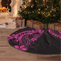 Pink Black Aloha Hawaii Tree Skirt Polynesian Shark Tattoo With Plumeria - Polynesian Pride