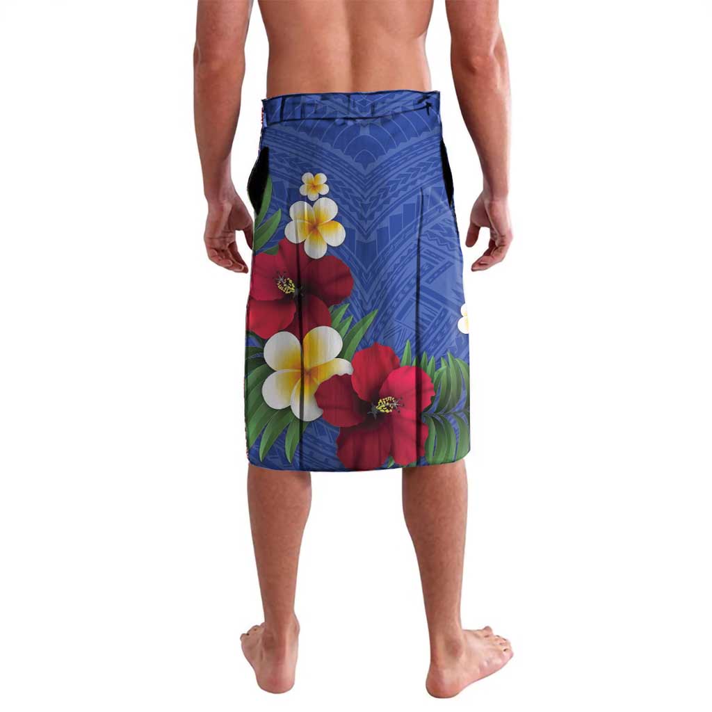 United States and Northern Mariana Islands Lavalava USA Flag Eagle CNMI Latte Stone Tropical Flowers