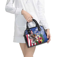 United States and Northern Mariana Islands Shoulder Handbag USA Flag Eagle CNMI Latte Stone Tropical Flowers