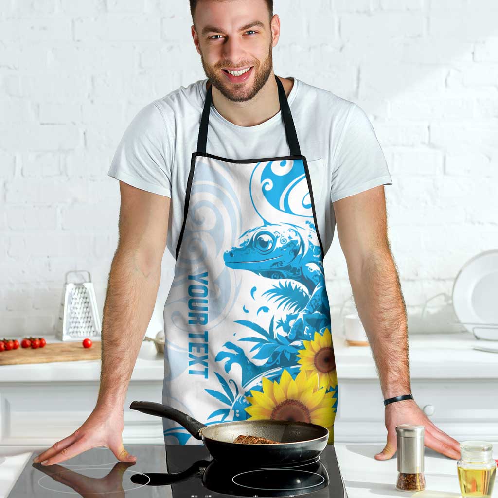 New Zealand Autism Awareness Month Apron Takiwatanga Maori Lizard With Sunflower - Polynesian Pride