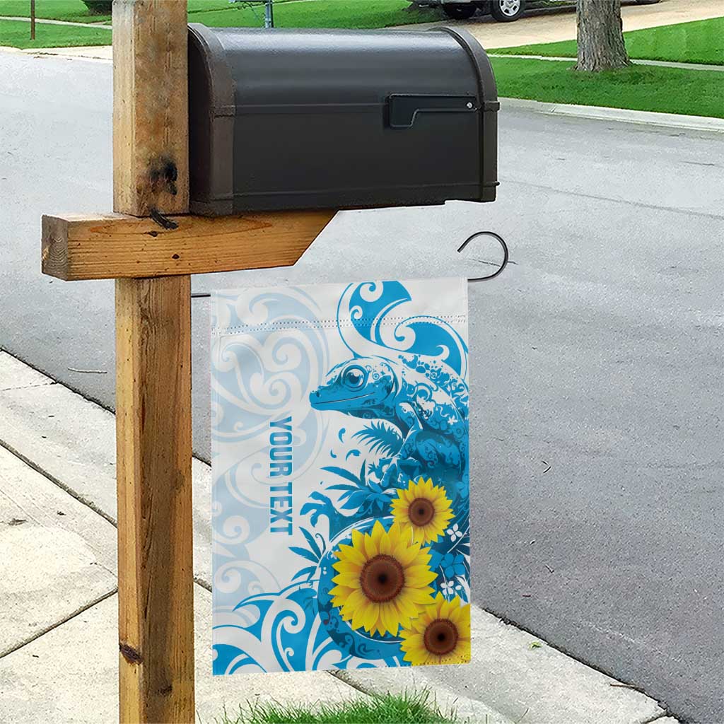 New Zealand Autism Awareness Month Garden Flag Takiwatanga Maori Lizard With Sunflower