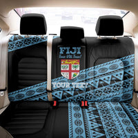 Fiji Rugby 2025 Custom Back Car Seat Cover Fijian Tapa Toso Viti Toso - Black LT14 - Polynesian Pride