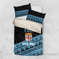 Fiji Rugby 2025 Custom Bedding Set Fijian Tapa Toso Viti Toso - Black
