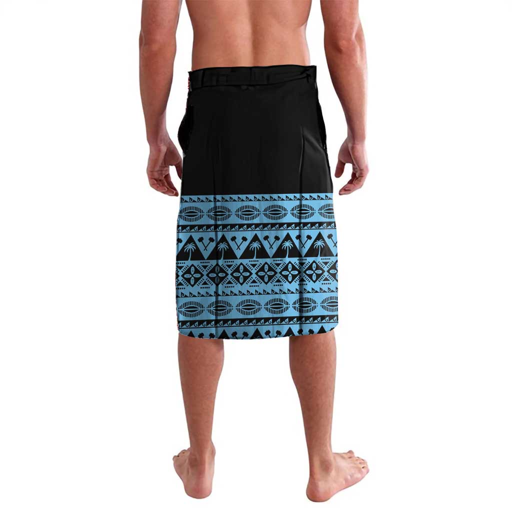 Fiji Rugby 2025 Custom Lavalava Fijian Tapa Toso Viti Toso - Black