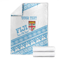Fiji Rugby 2025 Custom Blanket Fijian Tapa Toso Viti Toso - White