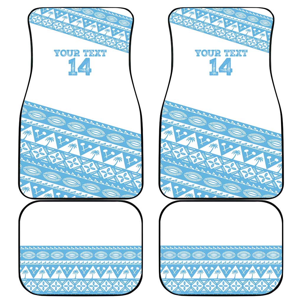 Fiji Rugby 2025 Custom Car Mats Fijian Tapa Toso Viti Toso - White