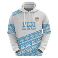 Fiji Rugby 2025 Custom Hoodie Fijian Tapa Toso Viti Toso - White