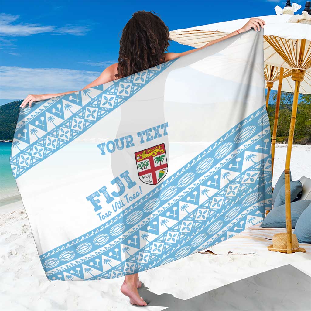Fiji Rugby 2025 Custom Sarong Fijian Tapa Toso Viti Toso - White
