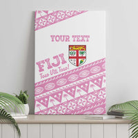 Fiji Rugby 2025 Custom Canvas Wall Art Fijian Tapa Toso Viti Toso - Pink