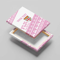 Fiji Rugby 2025 Custom Canvas Wall Art Fijian Tapa Toso Viti Toso - Pink