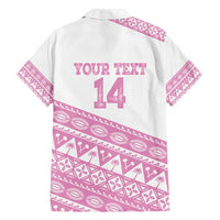 Fiji Rugby 2025 Custom Family Matching Summer Maxi Dress and Hawaiian Shirt Fijian Tapa Toso Viti Toso - Pink