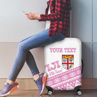Fiji Rugby 2025 Custom Luggage Cover Fijian Tapa Toso Viti Toso - Pink