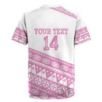 Fiji Rugby 2025 Custom Rugby Jersey Fijian Tapa Toso Viti Toso - Pink LT14 - Polynesian Pride