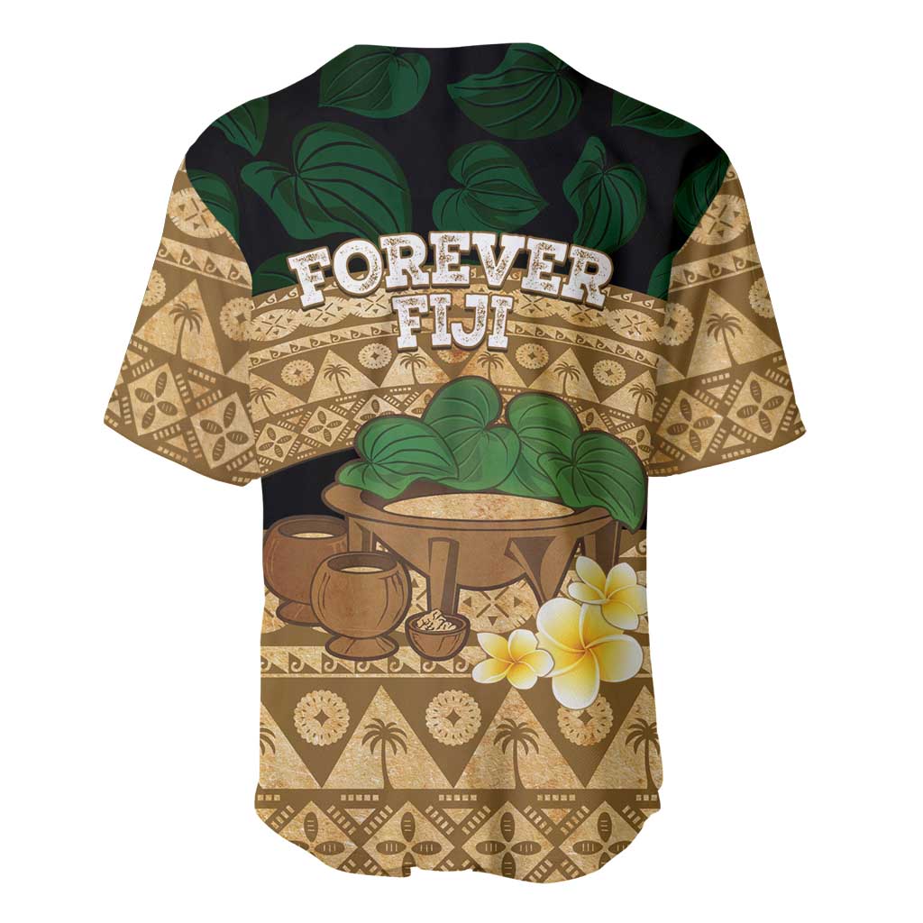 Bula Fiji Kava Bowl Baseball Jersey Fijian Tapa Cloth Vintage Vibe