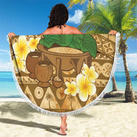 Bula Fiji Kava Bowl Beach Blanket Fijian Tapa Cloth Vintage Vibe