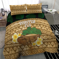 Bula Fiji Kava Bowl Bedding Set Fijian Tapa Cloth Vintage Vibe