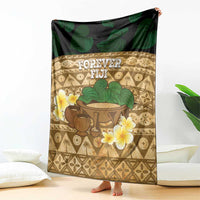 Bula Fiji Kava Bowl Blanket Fijian Tapa Cloth Vintage Vibe