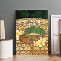 Bula Fiji Kava Bowl Canvas Wall Art Fijian Tapa Cloth Vintage Vibe