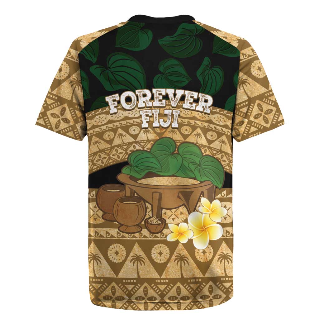 Bula Fiji Kava Bowl Rugby Jersey Fijian Tapa Cloth Vintage Vibe LT14 - Polynesian Pride