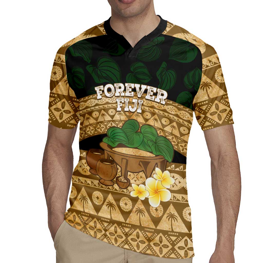 Bula Fiji Kava Bowl Rugby Jersey Fijian Tapa Cloth Vintage Vibe LT14 - Polynesian Pride