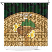 Bula Fiji Kava Bowl Shower Curtain Fijian Tapa Cloth Vintage Vibe