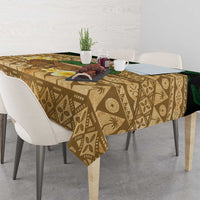 Bula Fiji Kava Bowl Tablecloth Fijian Tapa Cloth Vintage Vibe