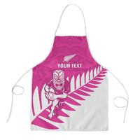 New Zealand Silver Fern Rugby Custom Apron Go All Black Maori Pink Version - Polynesian Pride