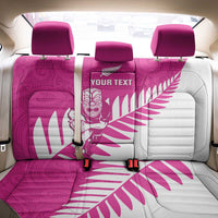 New Zealand Silver Fern Rugby Custom Back Car Seat Cover Go All Black Maori Pink Version LT14 - Polynesian Pride