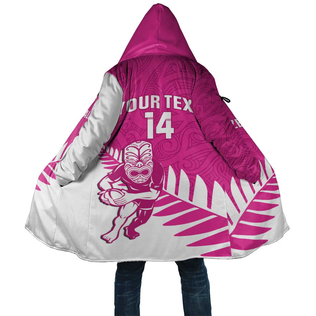 New Zealand Silver Fern Rugby Custom Cloak Go All Black Maori Pink Version - Polynesian Pride