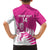 New Zealand Silver Fern Rugby Custom Family Matching Off The Shoulder Long Sleeve Dress and Hawaiian Shirt Go All Black Maori Pink Version