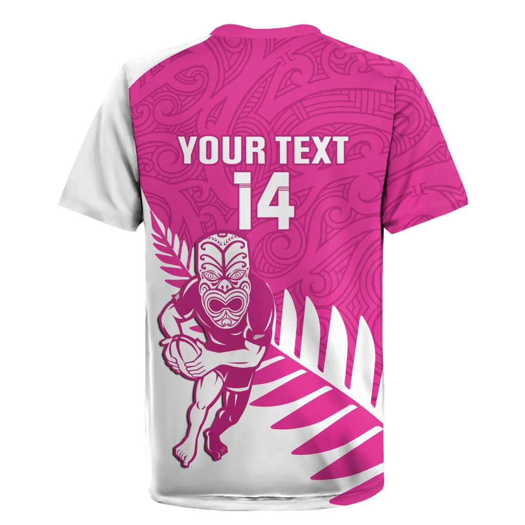 New Zealand Silver Fern Rugby Custom Rugby Jersey Go All Black Maori Pink Version LT14 - Polynesian Pride