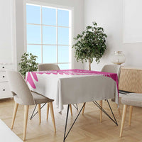 New Zealand Silver Fern Rugby Custom Tablecloth Go All Black Maori Pink Version