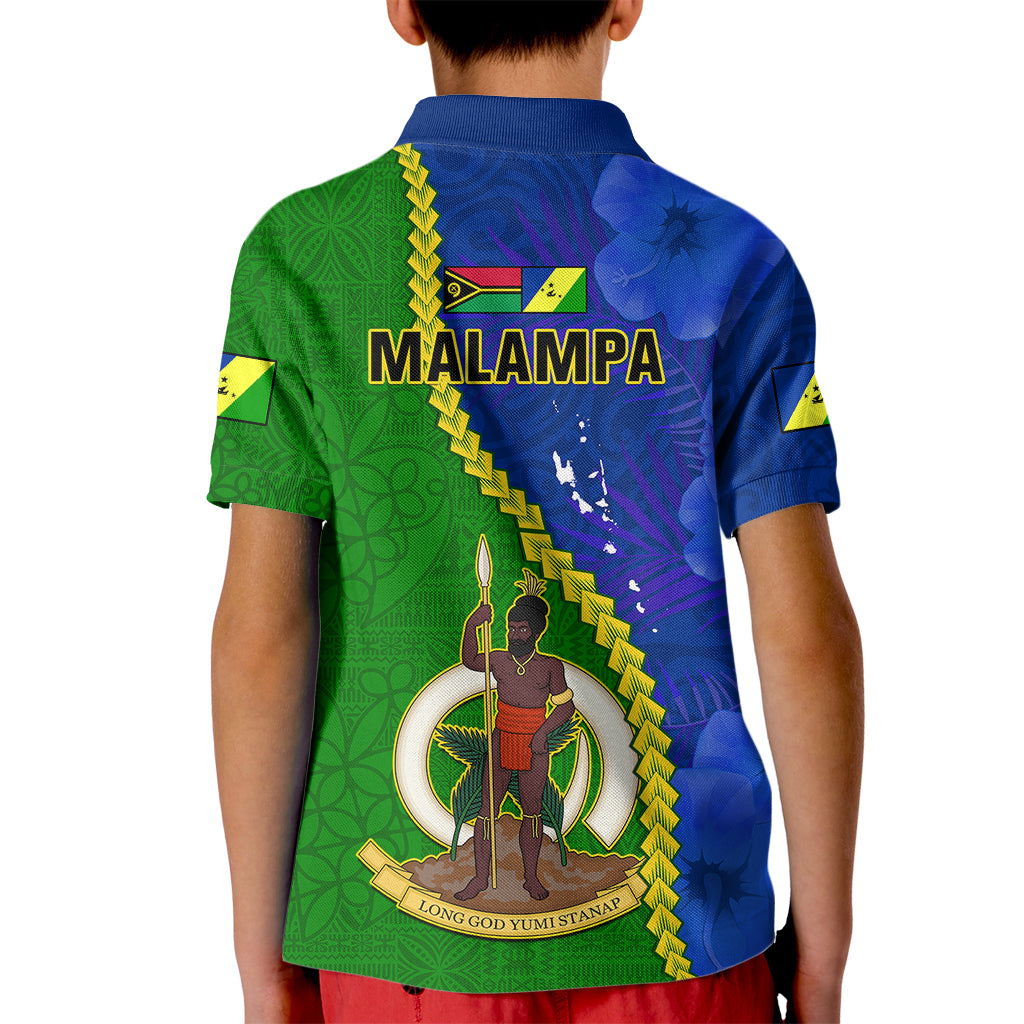Vanuatu Malampa Province Kid Polo Shirt Turtle Sand Drawing Unique Tapa Pattern LT14 - Polynesian Pride